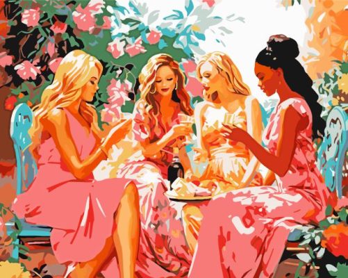 Divas Toast In The Garden Paint By Numbers