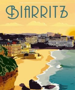 Aesthetic Biarritz Poster Paint By Numbers