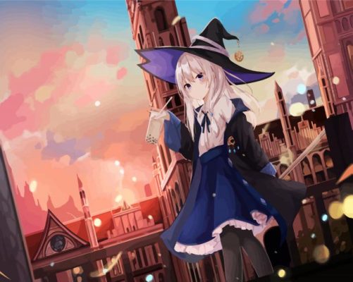 Elaina Anime Girl Paint By Numbers 