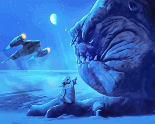 Rancor And Grogu Paint By Numbers