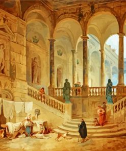 Landscape With Temple Paint By Numbers