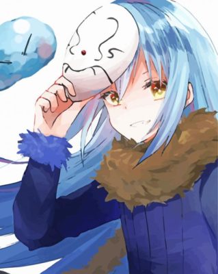 Slime Rimuru Anime Girl Paint By Numbers - PBN Canvas