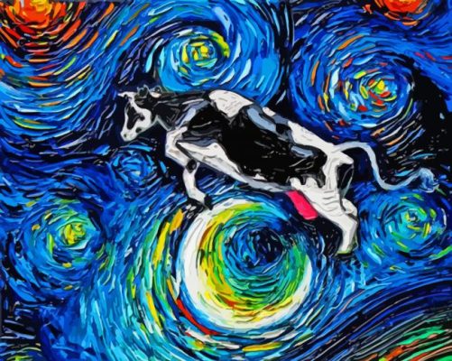 Cow Jumped Over The Moon Paint By Numbers