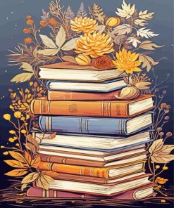 Aesthetic Autumn Books Paint By Numbers