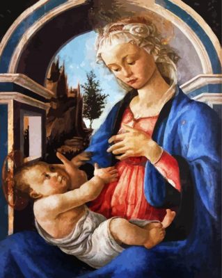 Madonna And Child By Botticelli Paint By Numbers