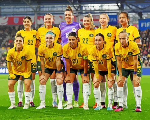 Matildas Australian Soccer Team Paint By Numbers 
