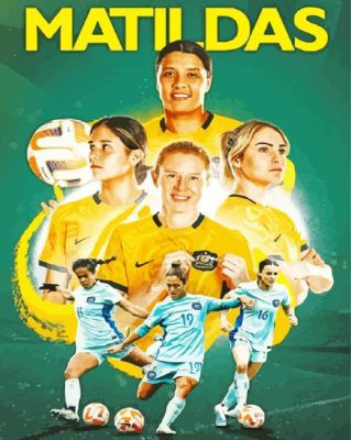 Matildas Soccer Team Paint By Numbers 