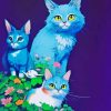 Blue Cats Paint By Numbers