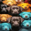 Colorful Dogs Paint By Numbers