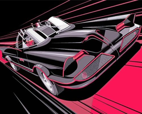 Cool Batmobile Paint By Numbers 