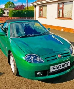 Green MGF Car Paint By Numbers