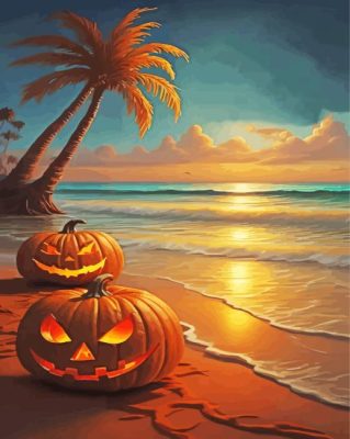 Halloween Beach Paint By Numbers 