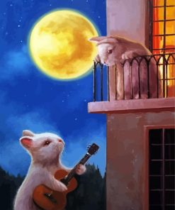 Romantic Rabbits Paint By Numbers