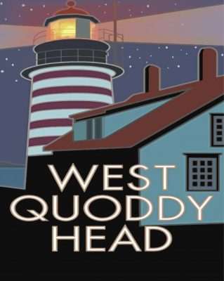 West Quoddy Head Lighthouse Poster Paint By Numbers 