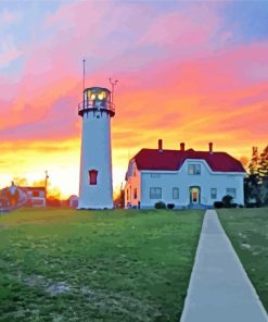 Chatham Lighthouse Sunset Paint By Numbers