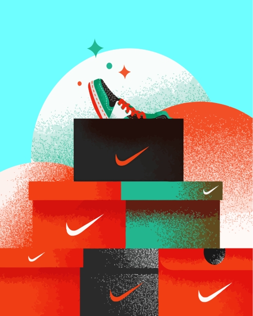 Cool Nike Shoes Paint By Numbers - Numeral Paint Kit