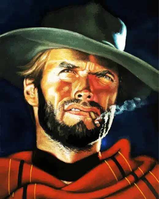 Clint-Eastwood-Art-paint-by-numbers Clint Eastwood Paint By Numbers