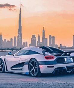 Koenigsegg Agera White Car Paint By Numbers