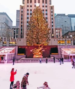 Rockfeller Center Christmas Paint By Numbers