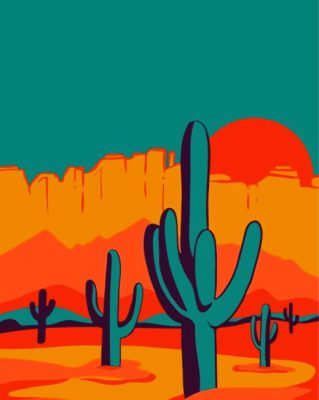 Saguaro National Park Paint By Numbers 