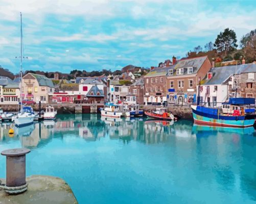 UK Padstow Harbour Paint By Numbers 