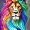 Colorful Lion Paint By Numbers