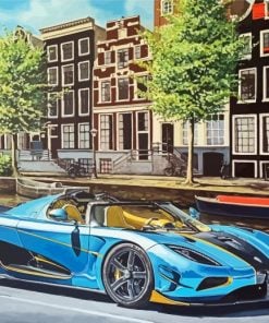 Blue Koenigsegg Agera Luxury Paint By Numbers
