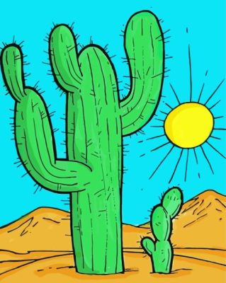 Cactus Desert Paint By Numbers 