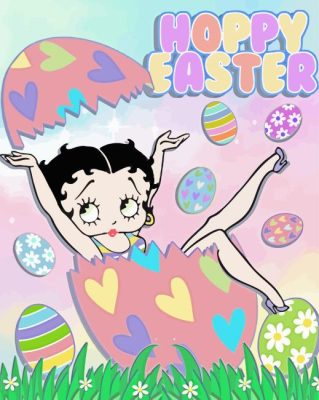 Betty Boop Easter Paint By Numbers 