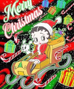 Christmas Betty Boop Paint By Numbers