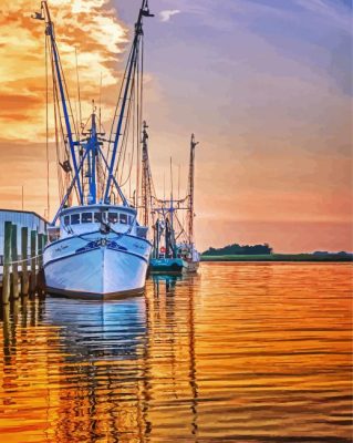 Aesthetic Shrimp Boat Paint By Numbers 