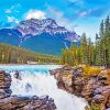 Athabasca Waterfall Canada Paint By Numbers