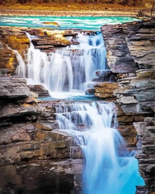 Canada Athabasca Falls Paint By Numbers