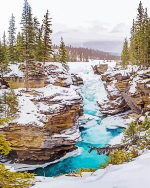 Athabasca Falls Jasper Paint By Numbers