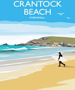 Crantock Beach Poster Paint By Numbers