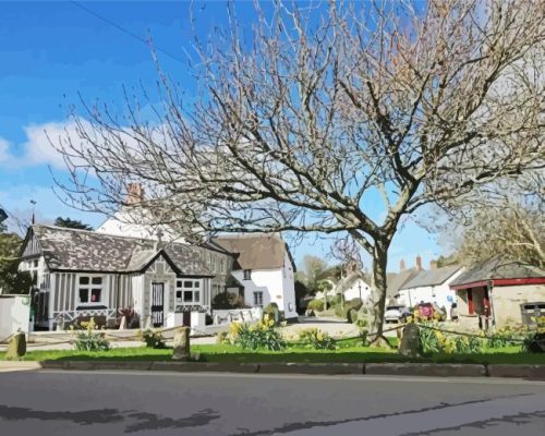 Crantock Village Paint By Numbers 