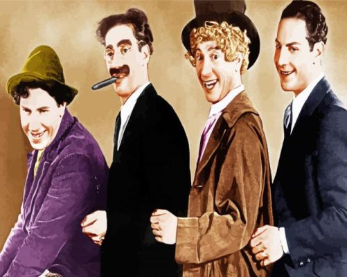 Funny Marx Brothers Paint By Numbers 