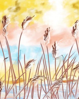 Pampas Plants Paint By Numbers 