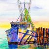 The Shrimp Boat Art Paint By Numbers