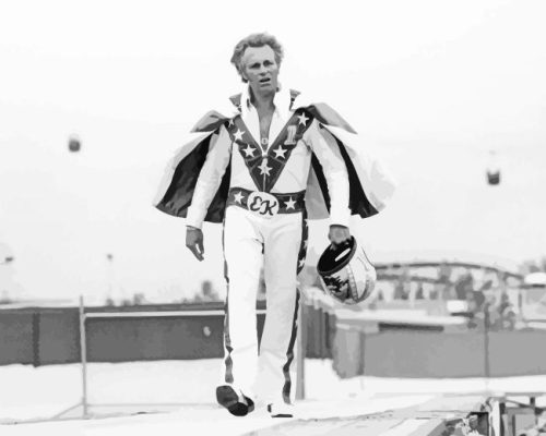 Monochrome Evel Knievel Paint By Numbers