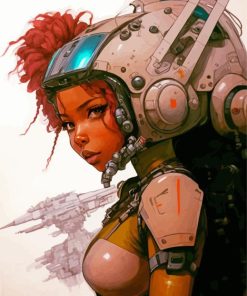 Robot Woman Paint By Numbers
