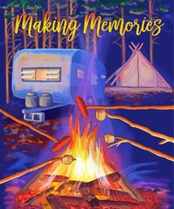 Campfire Marshmallows Paint By Numbers