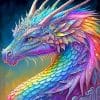 Rainbow Dragon Paint By Numbers