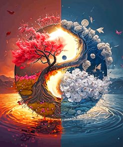 Yin And Yang Tree Paint By Numbers