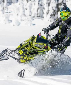 Cool Snowmobiling Paint By Numbers