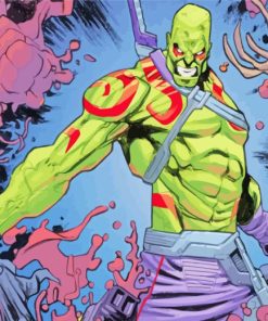 Drax Marvel Paint By Numbers art