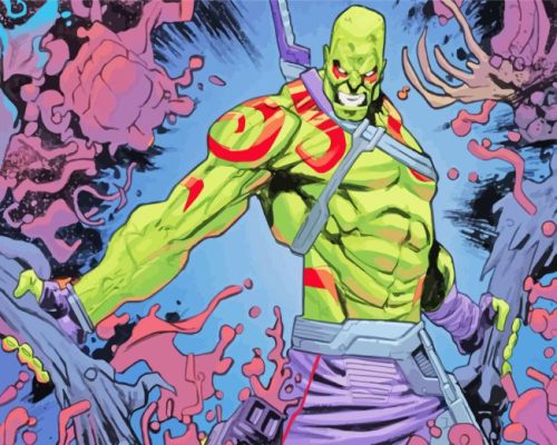 Drax Marvel Paint By Numbers 