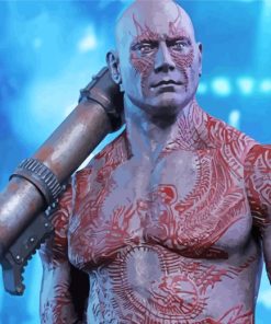 Drax the Superhero Paint By Numbers art