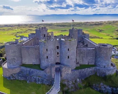 Harlech Castle Paint By Numbers 