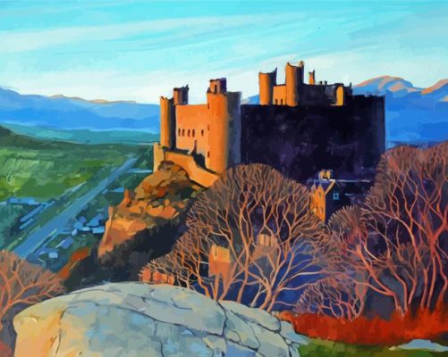 Harlech Castle Painting By Numbers